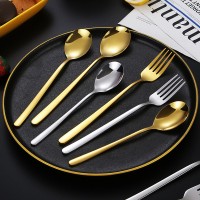 不锈钢韩式勺子长柄餐勺餐叉家用吃饭喝汤勺甜品勺叉咖啡搅拌勺