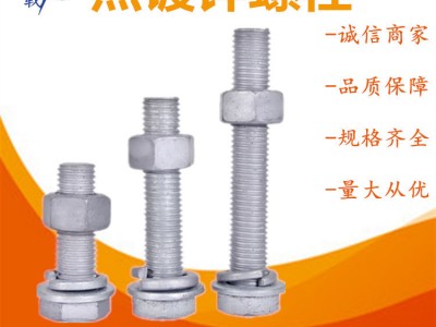 国标热镀锌螺栓螺母 光伏电力铁塔螺栓 8.8级热镀锌外六角螺丝
