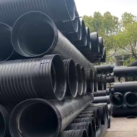 HDPE双壁波纹管钢带PE增强管中空壁缠绕管市政排污管排水管下水管