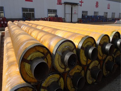 蒸汽保温钢管 玻璃钢外防腐20#钢套钢岩棉保温管
