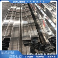 天津 201不锈钢矩形管25*13栏杆扶手防盗网围栏不锈钢装饰方矩管