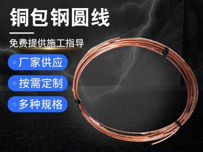 铜包钢圆线镀铜圆钢铜覆钢圆钢镀铜接地棒防雷接地水平铜包钢圆线