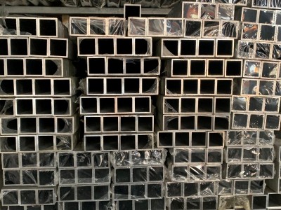 6061 6063氧化铝合金方管 仿木纹管加工定制40*60工业铝型材方通