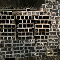 6061 6063氧化铝合金方管 仿木纹管加工定制40*60工业铝型材方通