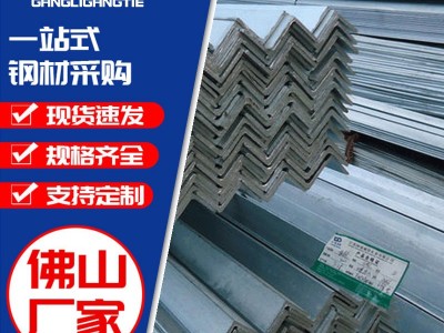 佛山现货镀锌角钢接地极花边冲孔角铁 带孔角钢万能镀锌角铁 Q235B