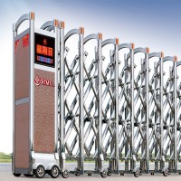 铝合金智能伸缩门 不锈钢电动伸缩门 大门车牌感应电动门