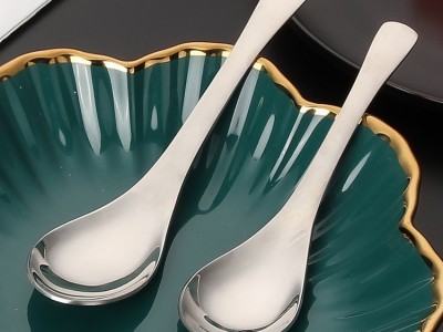 304不锈钢勺子网红伯爵勺家用饭勺儿童甜品勺调羹酒店汤勺宫廷勺