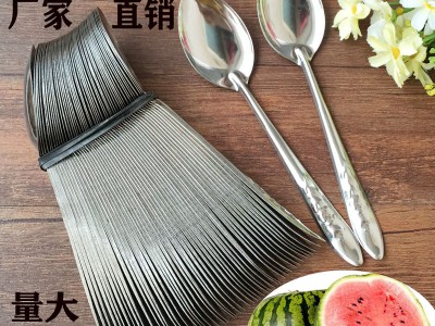批发不锈钢商用小勺子调羹匙汤勺长柄勺水果薄勺挖西瓜勺西瓜铁勺