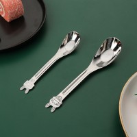304不锈钢元宝勺子加厚汤匙家用吃饭喂养加深汤勺大调羹儿童小勺