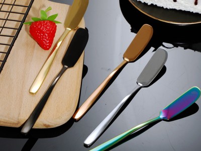 304不锈钢牛油刀韩式长柄果酱黄油抹刀西餐具奶油裱花刀厂家批发