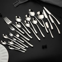 厂家批发月光刀叉勺不锈钢餐具西餐餐具套装牛排刀叉汤勺可logo